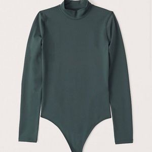Abercrombie green mock neck bodysuit